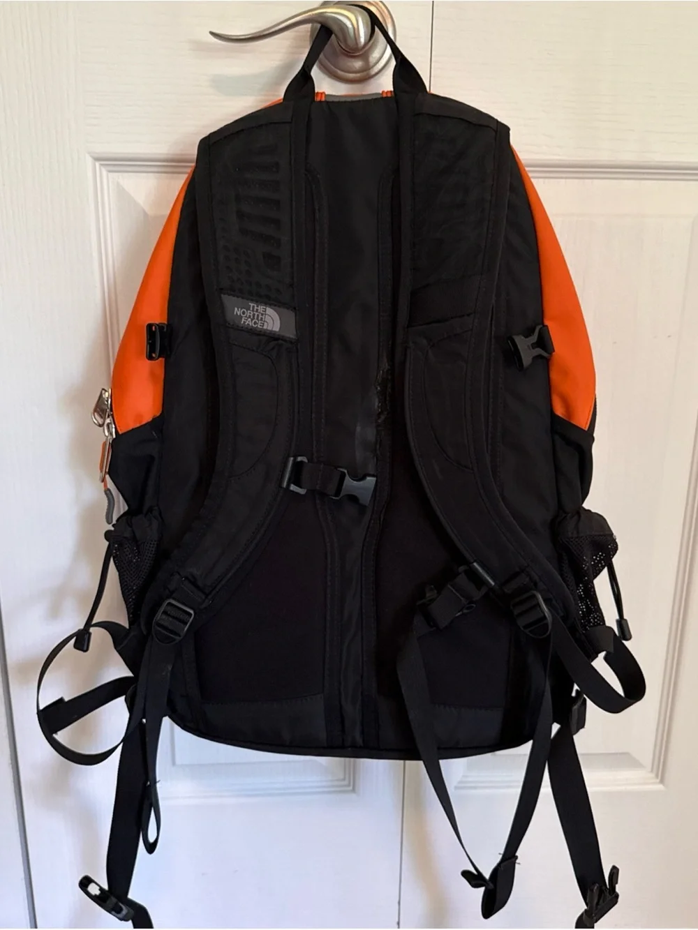The North Face Hot Shot Backpack Orange Black Outdoor Performance Hiking